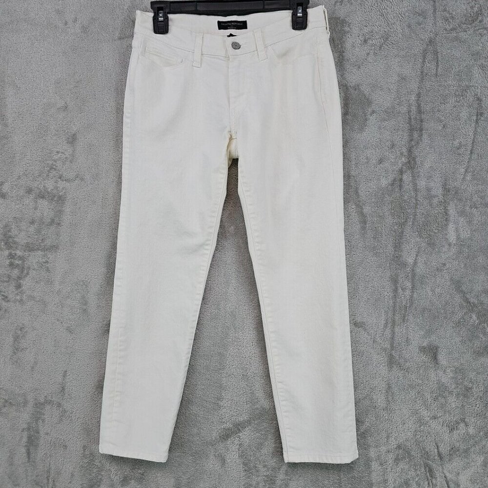Banana Republic Jeans Womens 27 White Skinny Fit Ankle Stretch